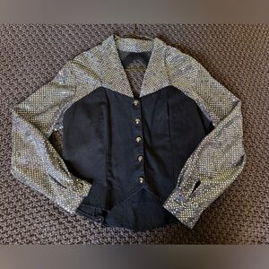Glamorous Black and Silver Women's Blazer